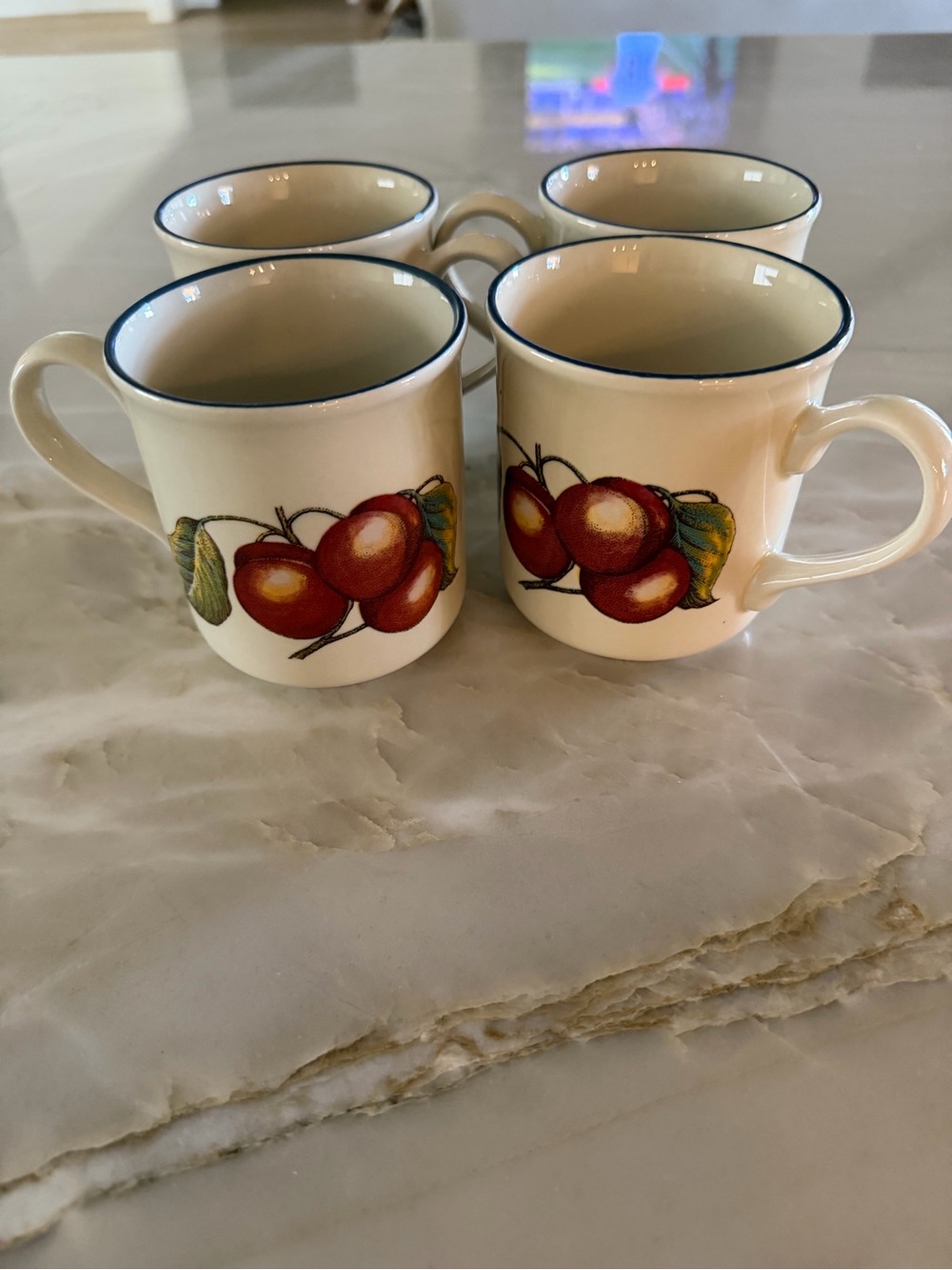 Vintage Staffordshire Tableware Autumn Fayre Mugs Set of 4